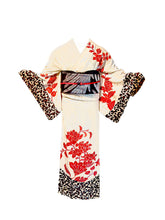 Load image into Gallery viewer, How to take roses and butterflies, kimono 2025 Dinner Show plan (express tailoring, 5-year warranty included) Blue x White