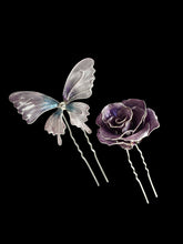 Load image into Gallery viewer, 【ご予約受付中】YOSHIKIMONO ヘアピンセット -rose&butterfly-