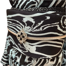 画像をギャラリービューアに読み込む, ツイストツリー 帯    Black × Turquoise