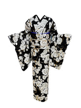 画像をギャラリービューアに読み込む, 金継ぎバラ 着物+帯 セット 2025DinnerShowプラン(特急仕立て・5年保証込み)White x Green