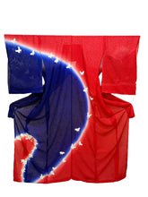 Load image into Gallery viewer, How to take roses and butterflies, kimono 2025 Dinner Show plan (express tailoring, 5-year warranty included) Blue x White