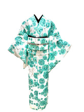Load image into Gallery viewer, Kintsugi Rose Kimono + Obi Set