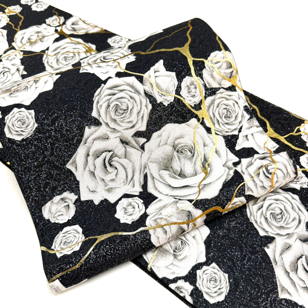 薔薇の花の作り帯☆黒地に金 black_586d6635-70dd-44f9-bfdb-