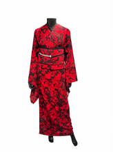 Load image into Gallery viewer, Rose Rain Kimono + Obi Set

