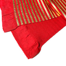画像をギャラリービューアに読み込む, Y 帯揚げ - 帯揚げ ストライプ red × gold

