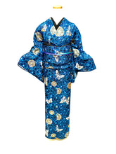 Load image into Gallery viewer, Metallic Dahlia Kimono + Obi Set
