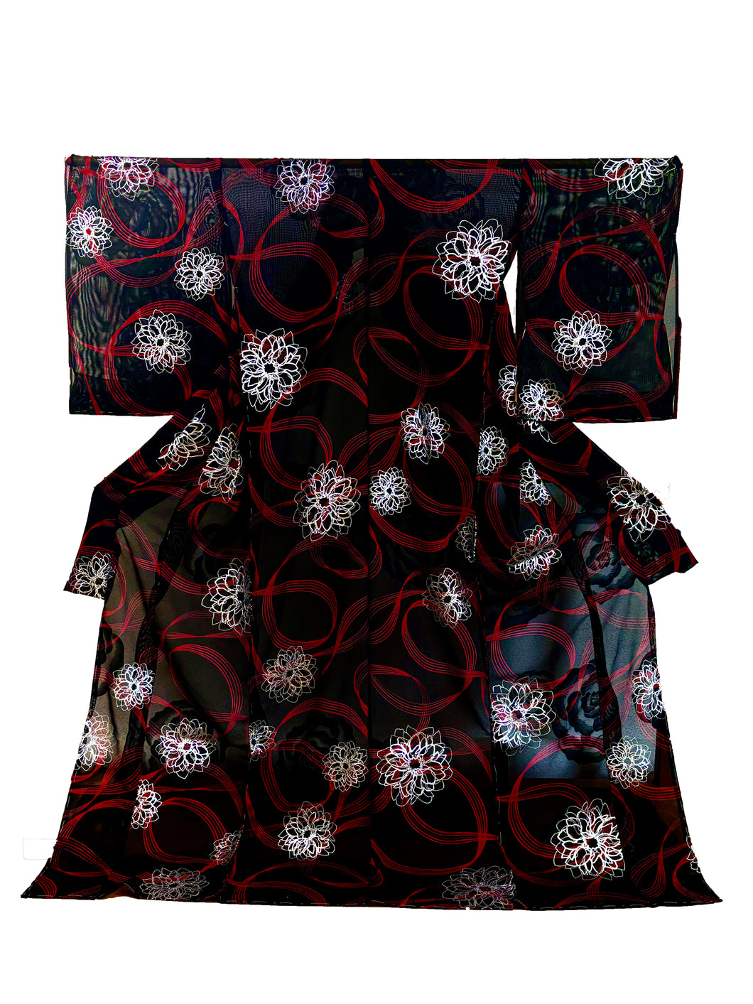Crystal Rose Kimono 2025 Dinner Show Plan (Express tailoring, 5-year warranty included) Black x red