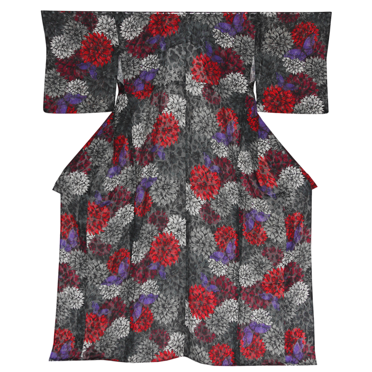 YOSHIKIMONO 着物 ダリアに蝶